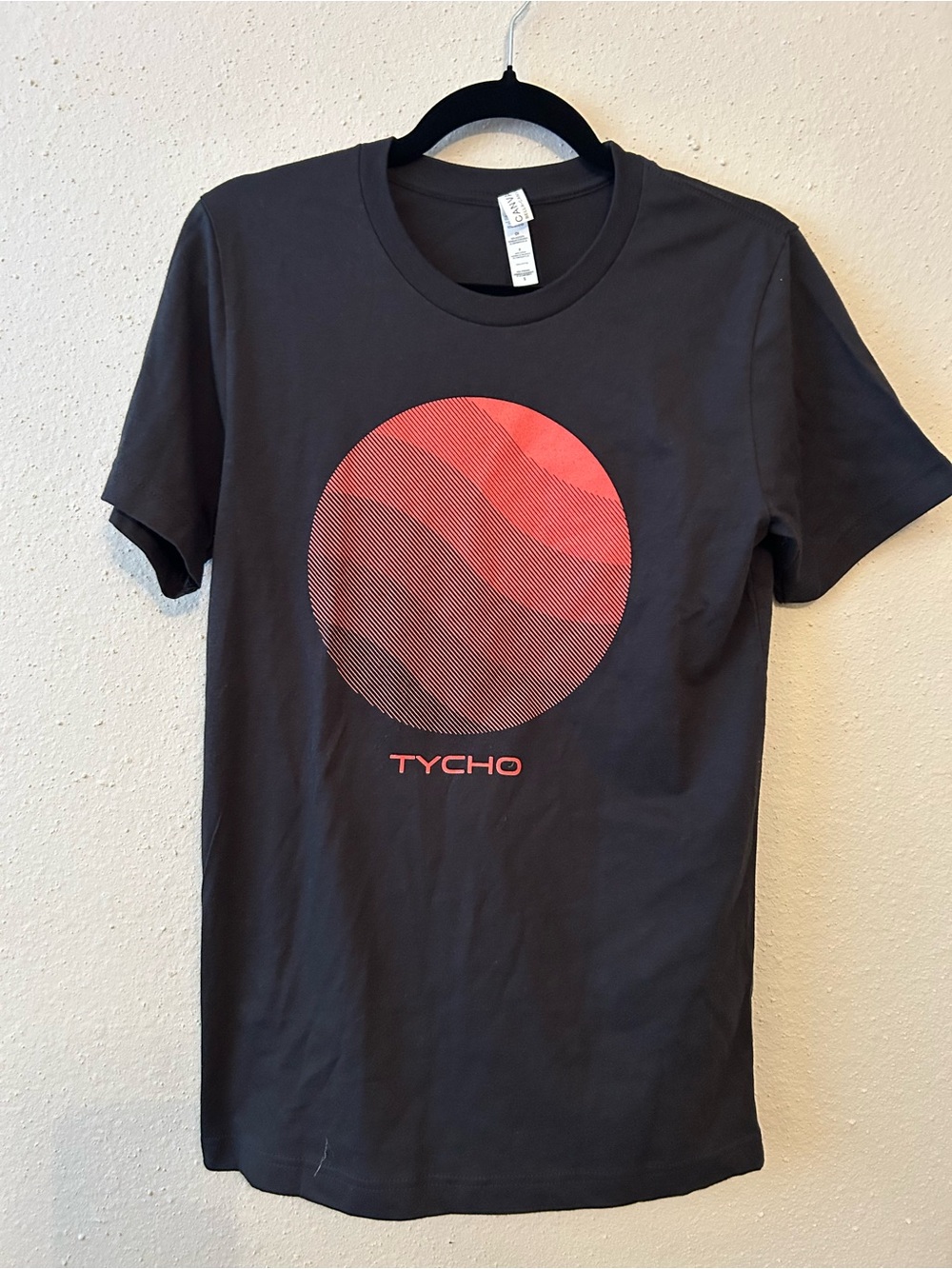 Tycho Black Band Tee with Red Graphic